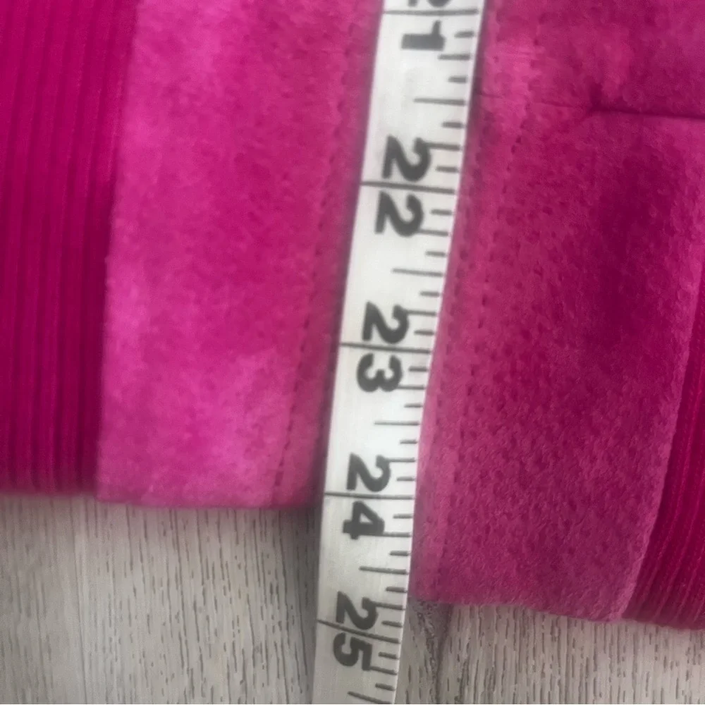 NWT NOS Cuero Pink Fuchsia Suede Bomber Jacket Vintage 2000 Medium - Picture 11 of 15